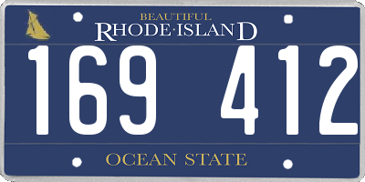 RI license plate 169412