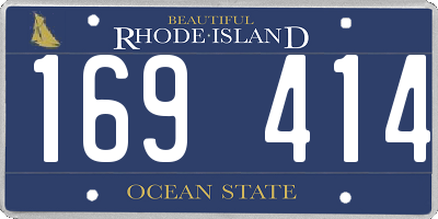 RI license plate 169414