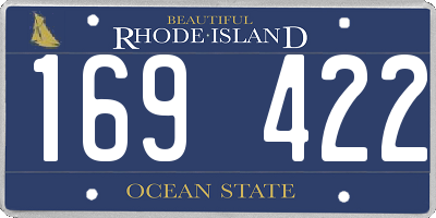 RI license plate 169422
