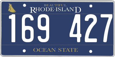RI license plate 169427