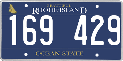 RI license plate 169429