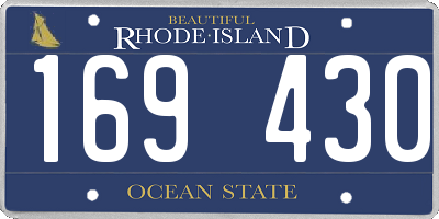 RI license plate 169430
