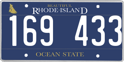 RI license plate 169433