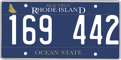 RI license plate 169442