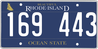 RI license plate 169443