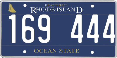 RI license plate 169444