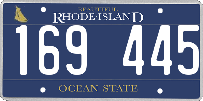 RI license plate 169445