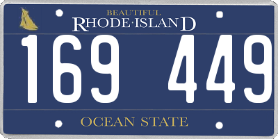 RI license plate 169449