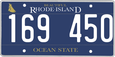 RI license plate 169450