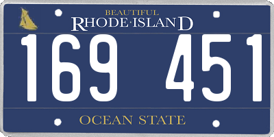 RI license plate 169451