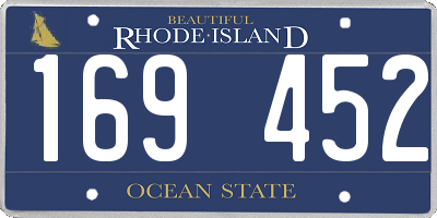 RI license plate 169452