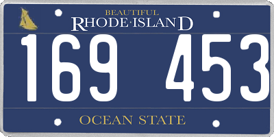 RI license plate 169453