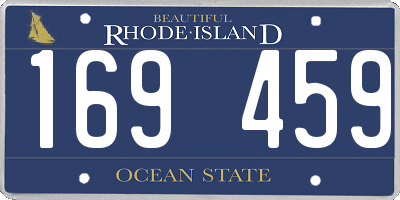 RI license plate 169459