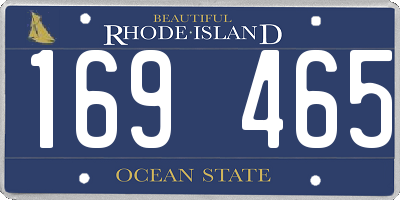 RI license plate 169465