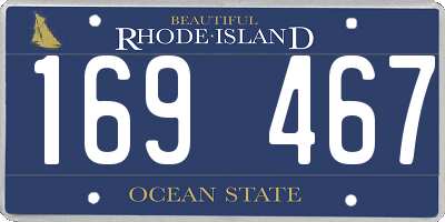 RI license plate 169467
