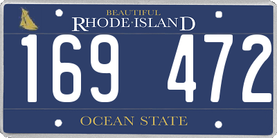 RI license plate 169472