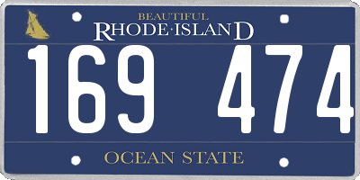 RI license plate 169474