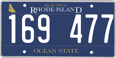 RI license plate 169477