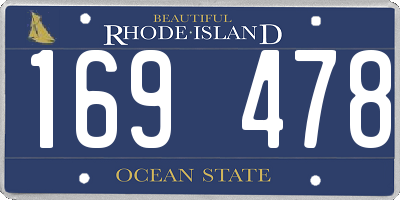 RI license plate 169478