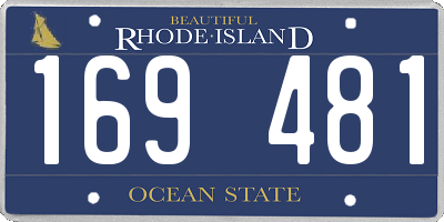 RI license plate 169481