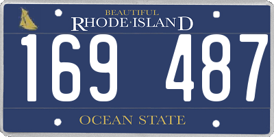 RI license plate 169487