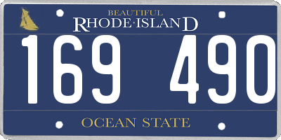 RI license plate 169490