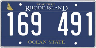 RI license plate 169491