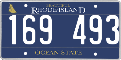 RI license plate 169493