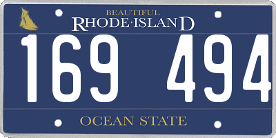 RI license plate 169494