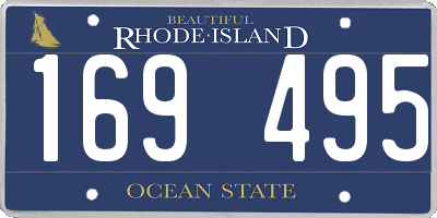 RI license plate 169495