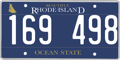 RI license plate 169498