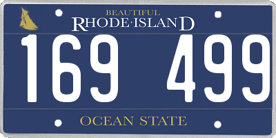 RI license plate 169499