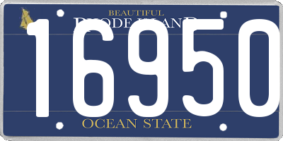 RI license plate 16950