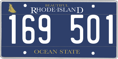 RI license plate 169501