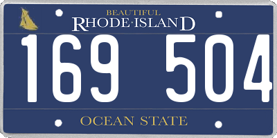 RI license plate 169504
