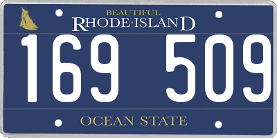 RI license plate 169509