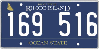 RI license plate 169516