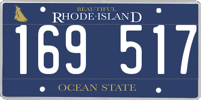 RI license plate 169517