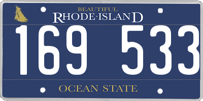 RI license plate 169533