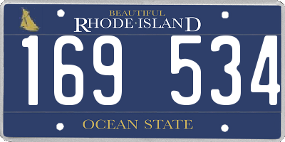 RI license plate 169534