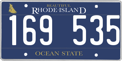 RI license plate 169535