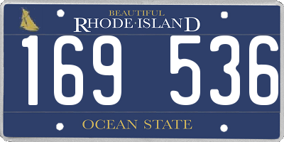 RI license plate 169536