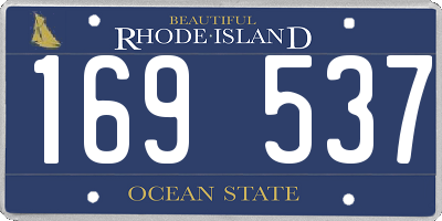 RI license plate 169537