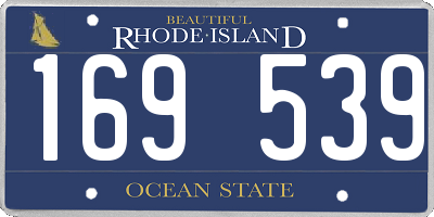 RI license plate 169539