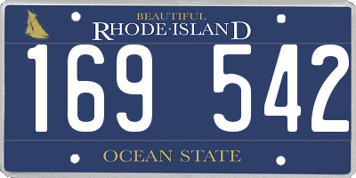 RI license plate 169542