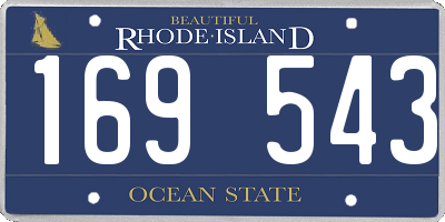 RI license plate 169543