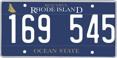 RI license plate 169545