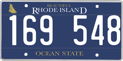 RI license plate 169548