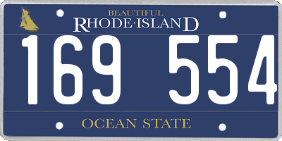 RI license plate 169554