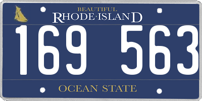 RI license plate 169563